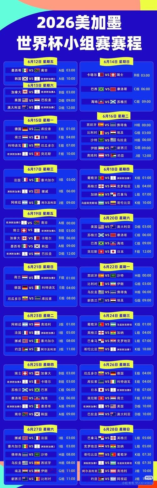 2026世界杯直播一览完整安排怎么查 2026世界杯直播一览完整安排怎么查